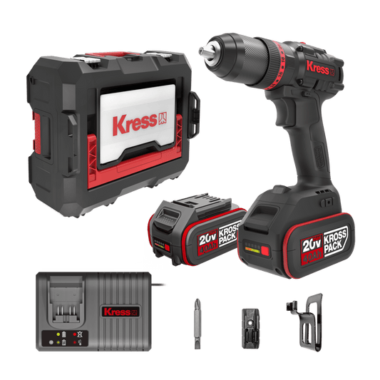 Kress 20V Max Cordless Brushless 60Nm 2-Speed 13mm Hammer Drill Skin KUC30.91